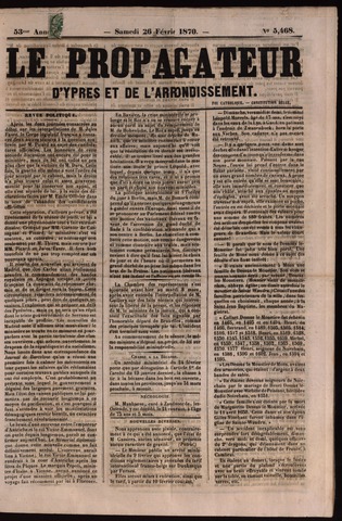 Le Propagateur (1818-1871) 1870-02-26