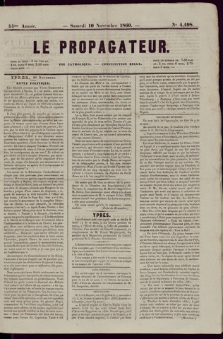 Le Propagateur (1818-1871) 1860-11-10