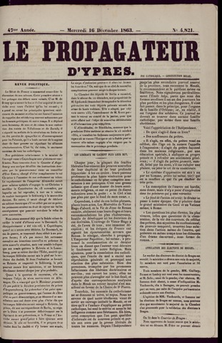 Le Propagateur (1818-1871) 1863-12-16