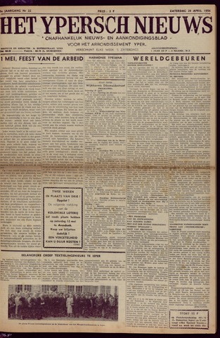 Het Ypersch nieuws (1929-1971) 1956-04-28