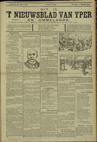 Nieuwsblad van Yperen en van het Arrondissement (1872 - 1912) 1906-03-24