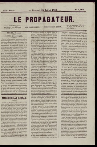 Le Propagateur (1818-1871) 1860-07-18