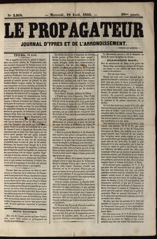 Le Propagateur (1818-1871) 1855-04-18