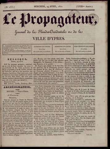 Le Propagateur (1818-1871) 1840-04-29