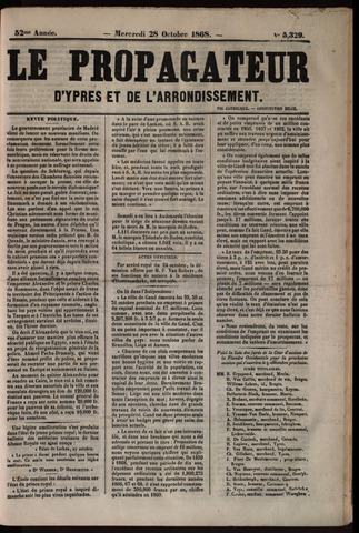 Le Propagateur (1818-1871) 1868-10-28
