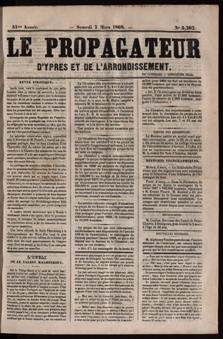 Le Propagateur (1818-1871) 1868-03-07
