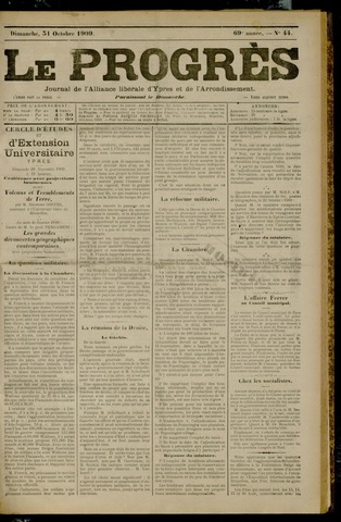 Le Progrès (1841-1914) 1909-10-31