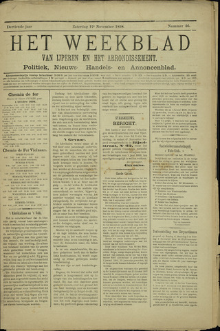 Het weekblad van Ijperen (1886-1906) 1898-11-12