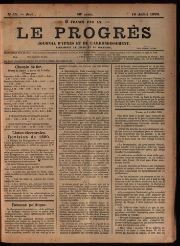 Le Progrès (1841-1914) 1890-07-10