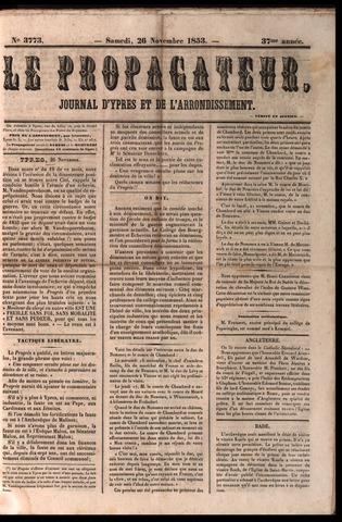 Le Propagateur (1818-1871) 1853-11-26