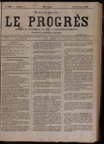 Le Progrès (1841-1914) 1878-02-14