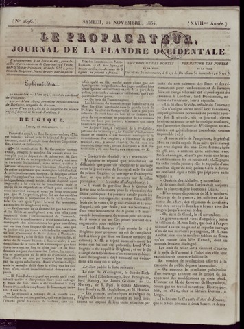 Le Propagateur (1818-1871) 1834-11-22