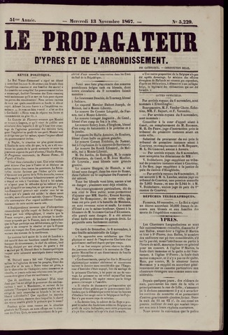 Le Propagateur (1818-1871) 1867-11-13