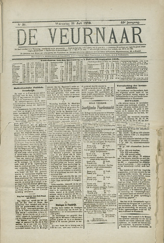 De Veurnaar (1838-1937) 1889-07-31