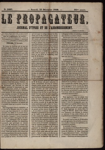 Le Propagateur (1818-1871) 1850-12-21