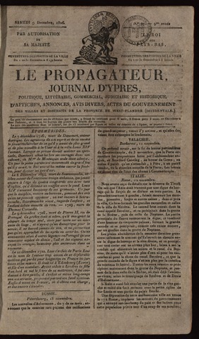 Le Propagateur (1818-1871) 1826-12-09
