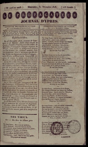 Le Propagateur (1818-1871) 1828-12-31