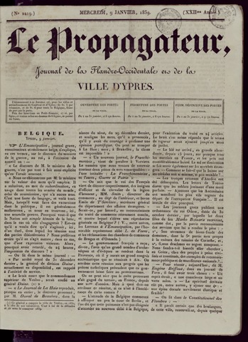 Le Propagateur (1818-1871) 1839-01-09