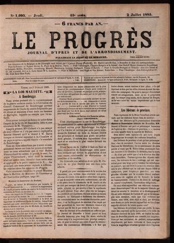 Le Progrès (1841-1914) 1885-07-02