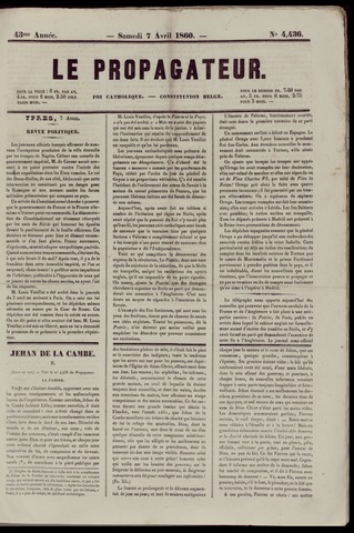 Le Propagateur (1818-1871) 1860-04-07