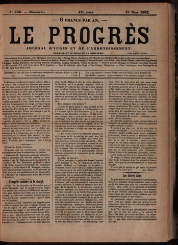 Le Progrès (1841-1914) 1882-03-12
