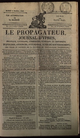 Le Propagateur (1818-1871) 1826-10-03