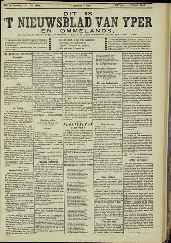 Nieuwsblad van Yperen en van het Arrondissement (1872 - 1912) 1901-07-12