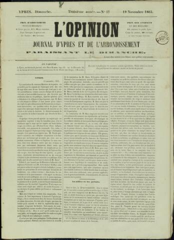 L’Opinion (1863 - 1873) 1865-11-19