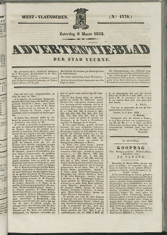 Het Advertentieblad (1825-1914) 1852-03-06