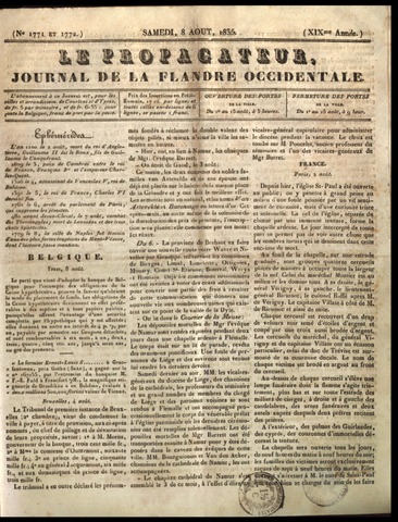 Le Propagateur (1818-1871) 1835-08-08