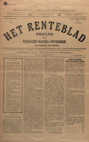 Het Renteblad van Dixmude (1910) 1910
