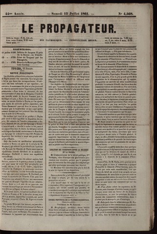 Le Propagateur (1818-1871) 1861-07-13