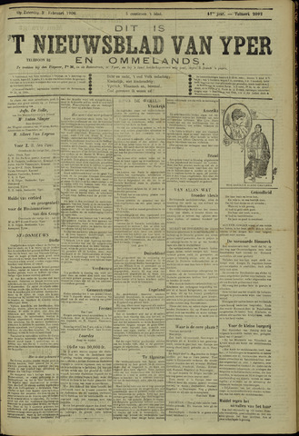 Nieuwsblad van Yperen en van het Arrondissement (1872 - 1912) 1906-01-27
