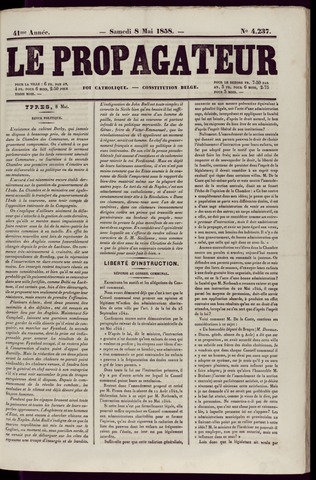 Le Propagateur (1818-1871) 1858-05-08