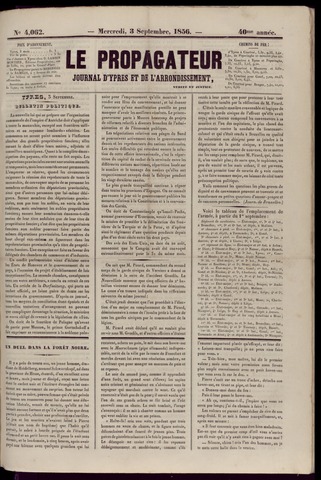 Le Propagateur (1818-1871) 1856-09-03