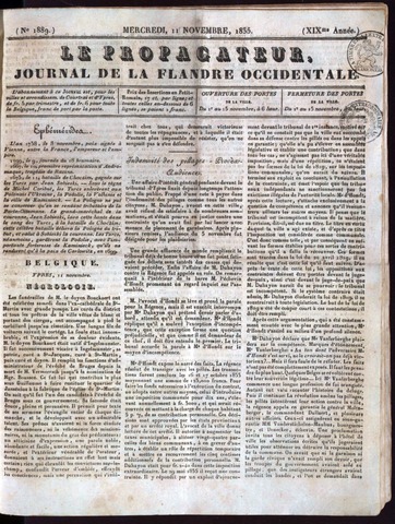 Le Propagateur (1818-1871) 1835-11-11