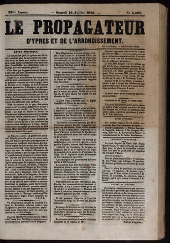 Le Propagateur (1818-1871) 1870-07-16