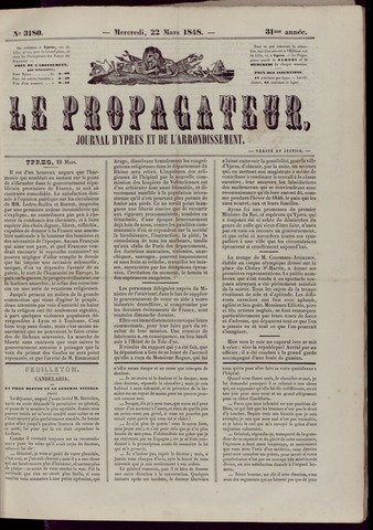 Le Propagateur (1818-1871) 1848-03-22