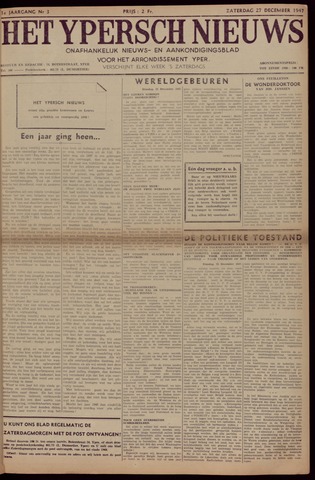 Het Ypersch nieuws (1929-1971) 1947-12-27