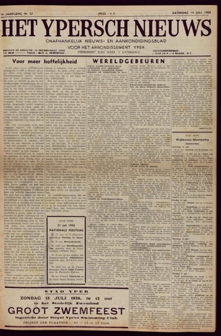 Het Ypersch nieuws (1929-1971) 1956-07-14