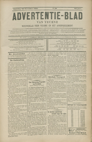 Het Advertentieblad (1825-1914) 1910-11-26