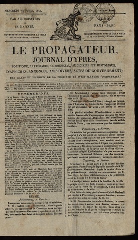 Le Propagateur (1818-1871) 1826-02-22