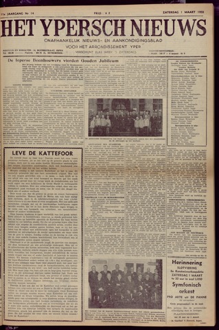 Het Ypersch nieuws (1929-1971) 1958-03-01