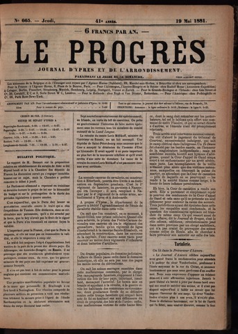 Le Progrès (1841-1914) 1881-05-19