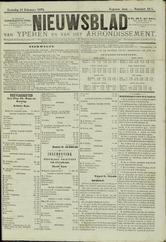 Nieuwsblad van Yperen en van het Arrondissement (1872 - 1912) 1874-02-21