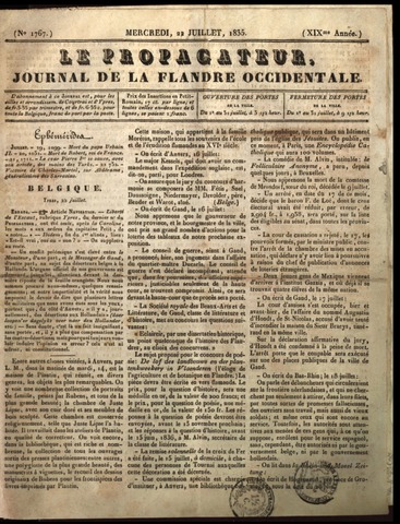 Le Propagateur (1818-1871) 1835-07-22