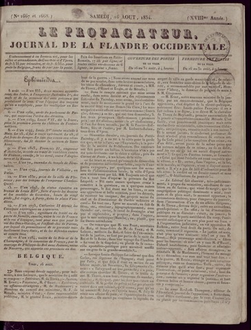 Le Propagateur (1818-1871) 1834-08-16