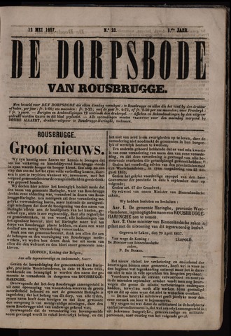 De Dorpsbode van Rousbrugge (1856-1866) 1857-05-12