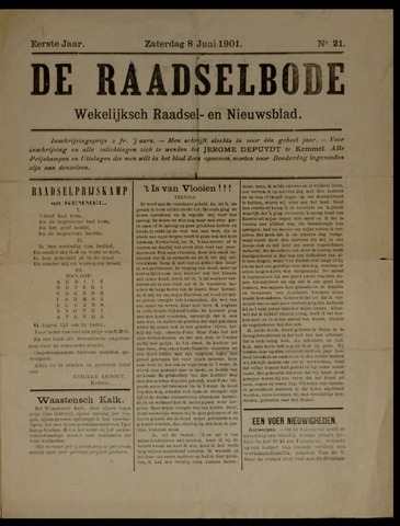 De Raadselbode (1901 en 1904-1909) 1901-06-08