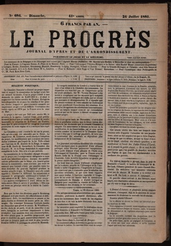 Le Progrès (1841-1914) 1881-07-24
